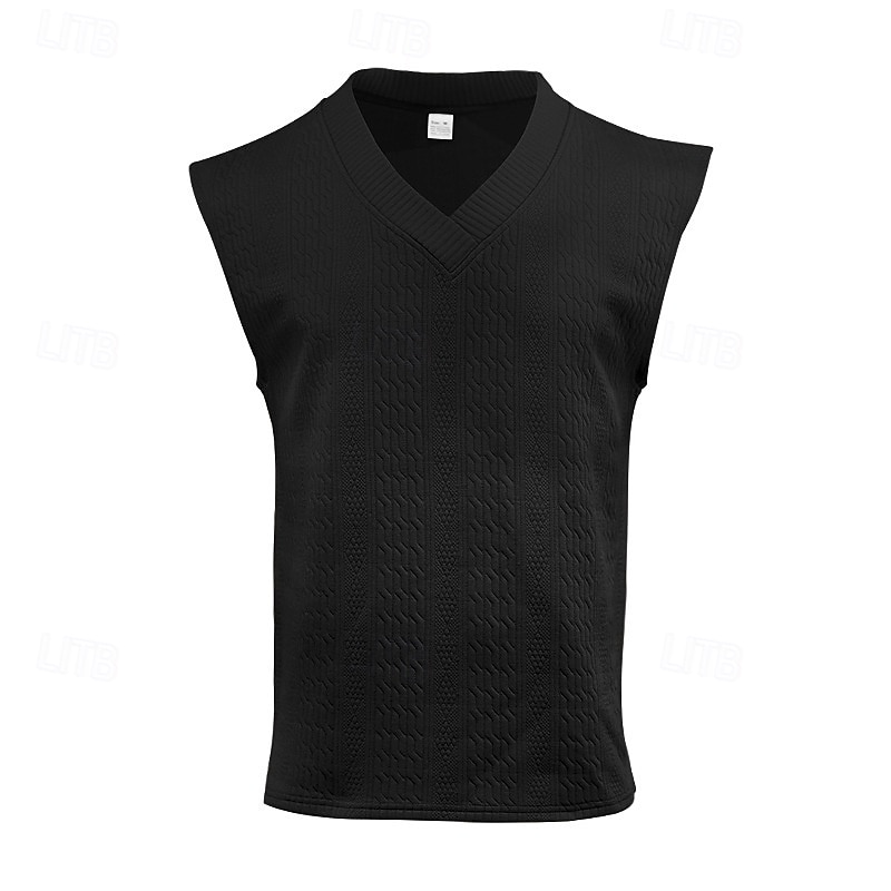Men's T-Shirt Outfits Tee Top Sleeveless V Neck Spring & Summer Summer Spring Knitwear Hawaiian Designer Knitted Casual Daily Home White Top Tee for Men 2026 - $21.99 –P11