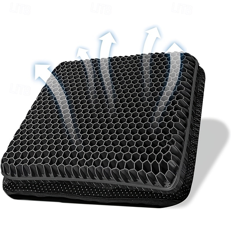 Gel Seat Cushion, Large Honeycomb Design Cooling Chair Pad for Pressure Relief, Orthopedic Seat Cushion for Office Chair, Car, Home, Wheelchair, Tailbone & Sciatica Pain Relief, Non-Slip Cover 2026 - $23.99 –P6