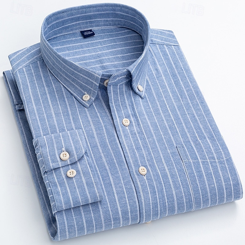 Per uomo Camicia Camicia di lino Camicia elegante Camicia button-down Blocco di colori Quotidiano Affari Blu Blu chiaro Bianco Rosso Manica Lunga Collo ripiegato Tutte le stagioni Abbigliamento del 2026 a $37.99 –P6