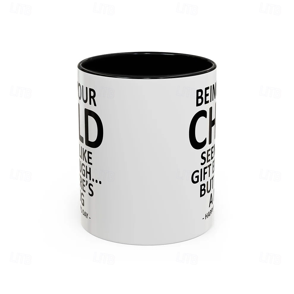 zabawny kubek prezentowy dla taty, bycie twoim dzieckiem to wystarczający prezent, zabawny prezent na dzień ojca, akcent na kubek do kawy, prezent urodzinowy dla taty, ceramiczny kubek do kawy, 2026 - $16.99 –P4