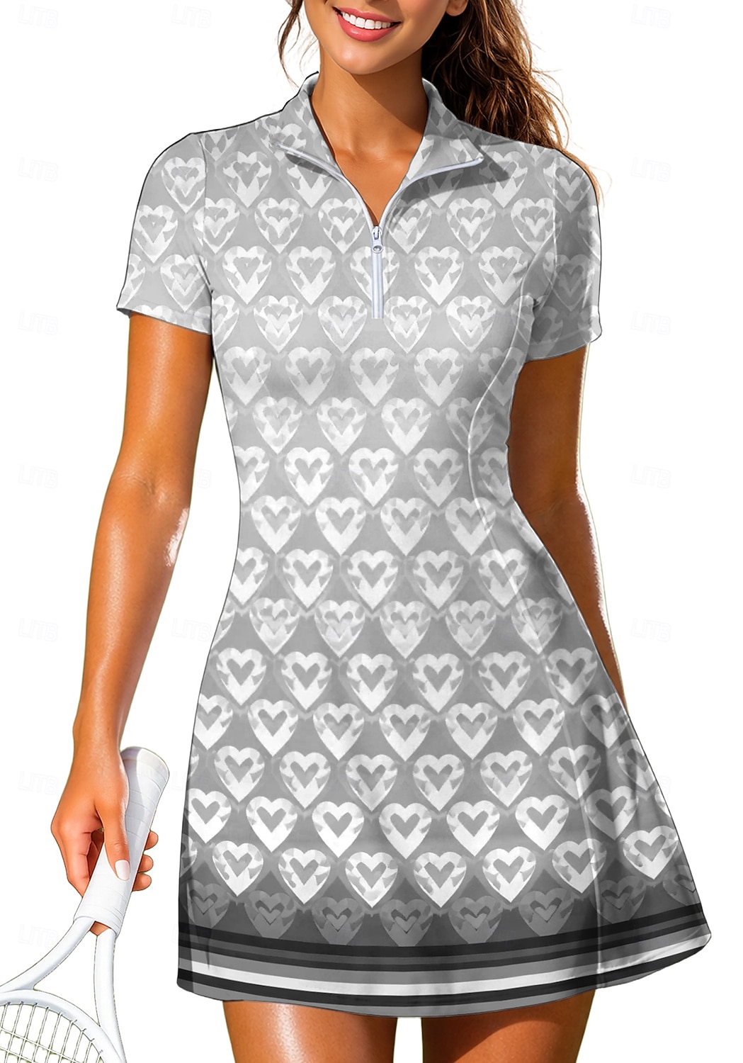 Γυναικεία Καρδιά Γεωμετρικό Βαθμίδα Καρό Φόρεμα τένις Αθλητικό φόρεμα Κοντομάνικο Στάμπα Αναπνέει Τέννις Γκολφ Μπάντμιντον Γιακάς Περιλαίμιο Polo Φορέματα Ανοικτό Κίτρινο Πράσινο Ανοικτό Κόκκινο 2026 - $27.99 –P9