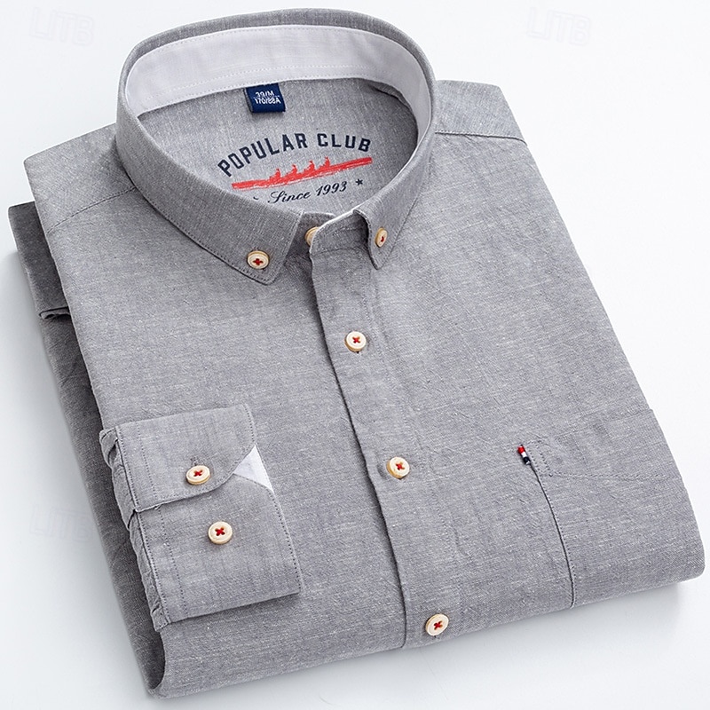 Per uomo Camicia Camicia di lino Camicia elegante Camicia button-down Blocco di colori Quotidiano Affari Blu Blu chiaro Bianco Rosso Manica Lunga Collo ripiegato Tutte le stagioni Abbigliamento del 2026 a $37.99 –P10