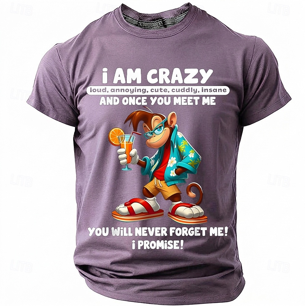 Męskie Śmieszne Podkoszulek Krótki rękaw Podkoszulek Druk 3D Półgolf Koszula Moda Designerskie Prosty Codzienny Impreza Ulica Czerwony Lato Wiosna Odzież S M L XL XXL XXXL 2026 - $18.99 –P1