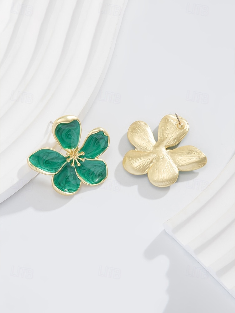 Женские серьги в богемном стиле, материал — сплав, 3D-цветочный дизайн, различные цвета, легкие и элегантные, идеально подходят для пляжного отдыха и повседневной носки. 2026 - $8.39 –P10