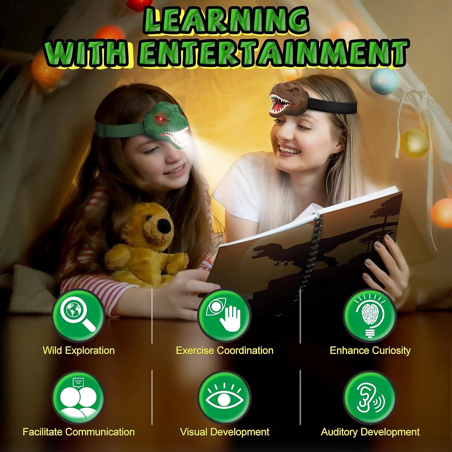 Headlamp, Dinosaur LED Rechargeable Headlamp for Flashlight Outdoor Camping Essentials Gear, Dinosaur Toys Headlight for Boys Girls/Adults, Ideal Gift Toys for Birthday Rave Party 2026 - $30.99 –P4