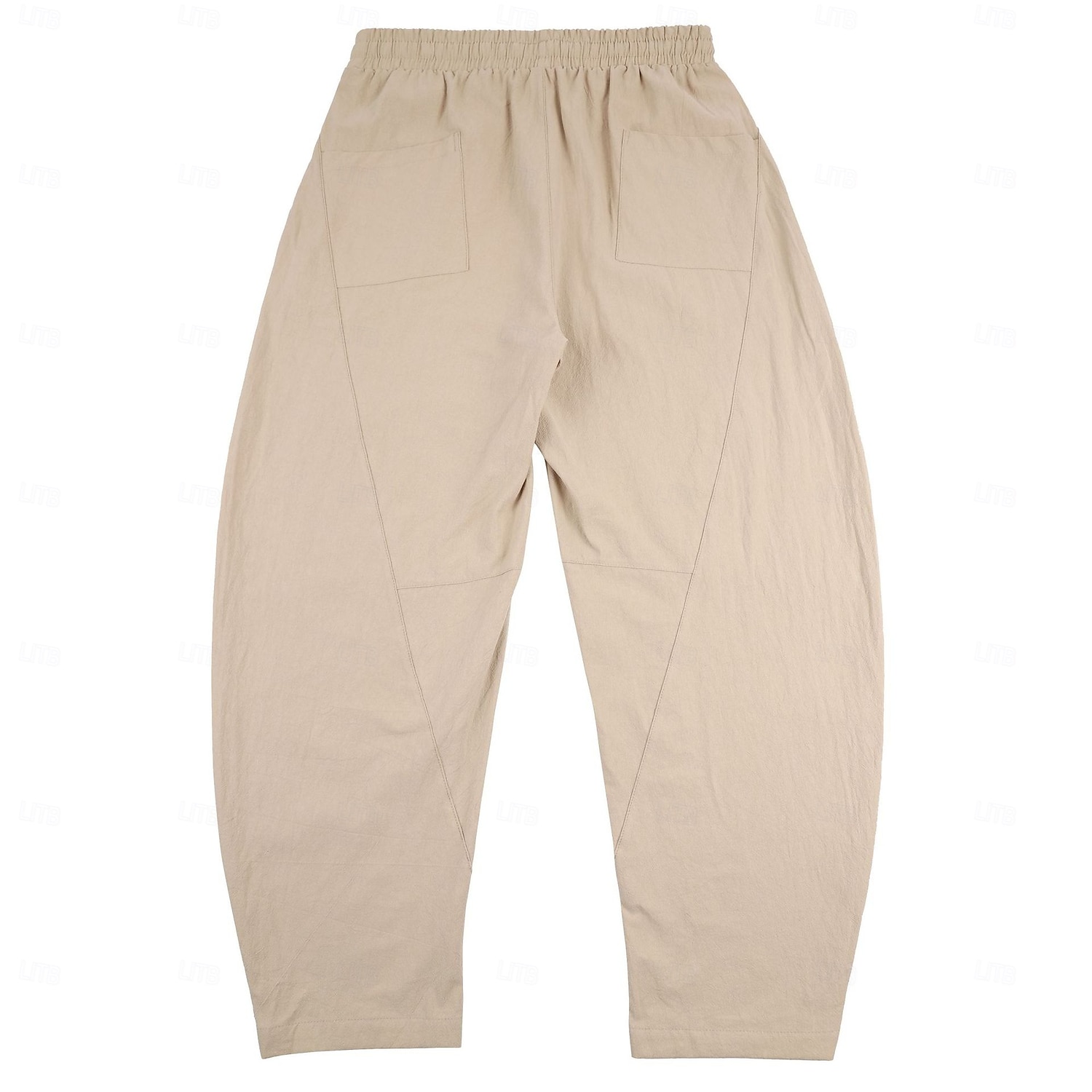 Hombre Pantalones de lino Pantalones Pantalones bombachos holgados Correa Cintura elástica Plano Comodidad Transpirable Longitud total Diario Exterior Festivos Vacaciones Moda Negro Blanco Rígido 2026 - $28.99 –P8