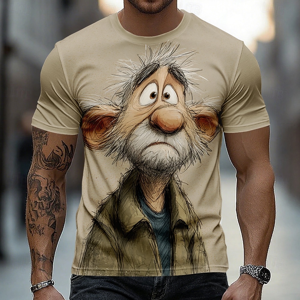 Per uomo Ombre Vecchio Uomo Maglietta Manica Corta maglietta Stampa 3D Girocollo Camicia Divertente Casuale Quotidiano Streetwear Blu Giallo Cachi Estate Primavera Abbigliamento S M L XL 2XL 3XL del 2026 a $18.99 –P1