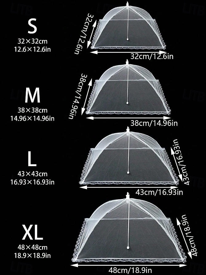 1 stuk opvouwbare voedselafdekking van gaas, herbruikbaar &Wasbare, opklapbare voedseltenten voor picknicks, kamperen, barbecues en feestjes in de buitenlucht. &ontbijtspullen, stofwerende 2026 - $10.99 –P8