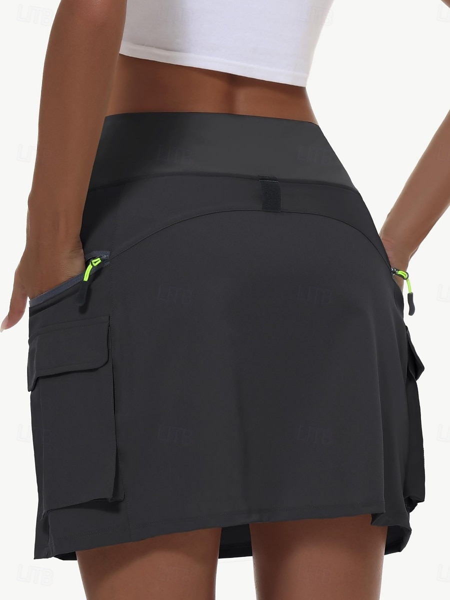 Damskie Solidne kolory Spódnica casualowa Spódnice tenisowe z szortami Spódnica sportowa Ściągana na sznurek Kieszeń Wysoka talia Elastyczny Odvádí pot Oddychający Bransoletka tenisowa Golf Pikle 2026 - $23.99 –P8