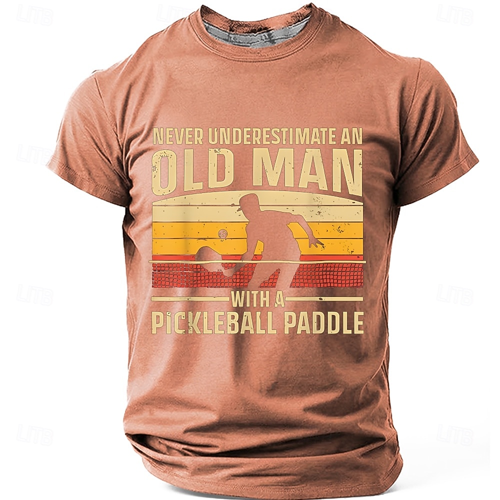 Homme Vieil Homme Pickleball T-shirt Manche Courte T-shirt Impression 3D Col ras du cou Chemise Mode Quotidien Quotidien Rue Rouge Été Printemps Vêtement Tenue S M L XL XXL XXXL de 2026 ? $18.99 –P6