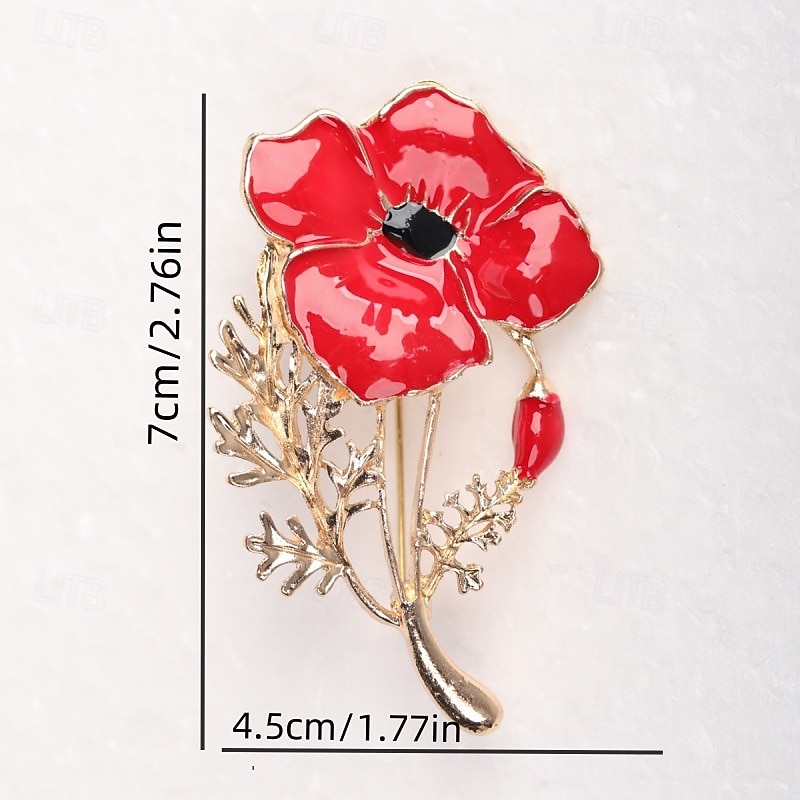 4er-Set Gedenktagsbroschen, Mohnblumen-Broschen aus Emaille, elegante Damen-Anstecknadeln für Blazer, Strickjacke, Anzug, Korsagen, patriotisches Erinnerungsgeschenk 2026 - $18.99 –P3