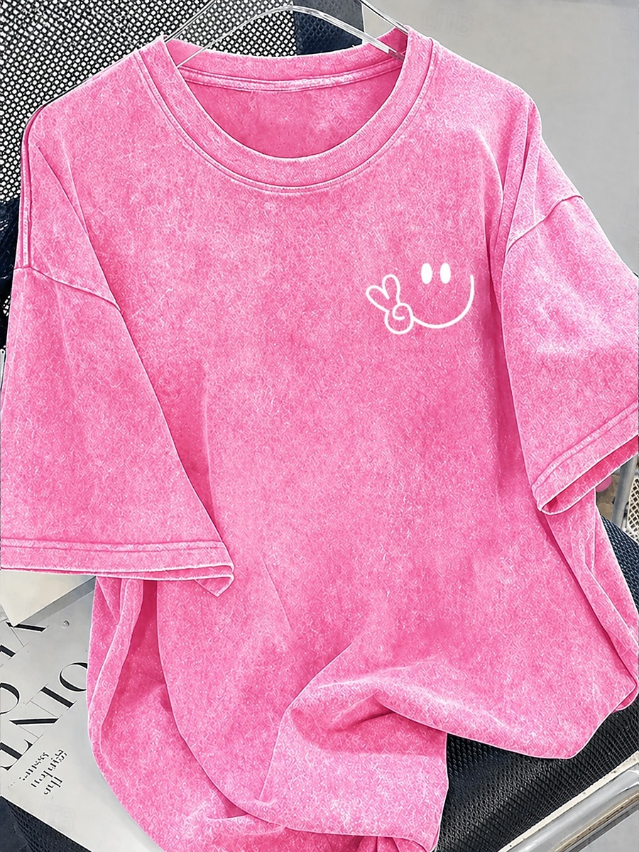 Pentru femei 100% Βαμβάκι Tricou Cămașă din bumbac Topuri cu spălare vintage Simplu Epocă Modă Stilat Manșon scurt Stil Nautic Rotund Topuri obișnuite Casual Zilnic Ieșire Albastru piscină Gri și Alb 2026 - $29.99 –P10