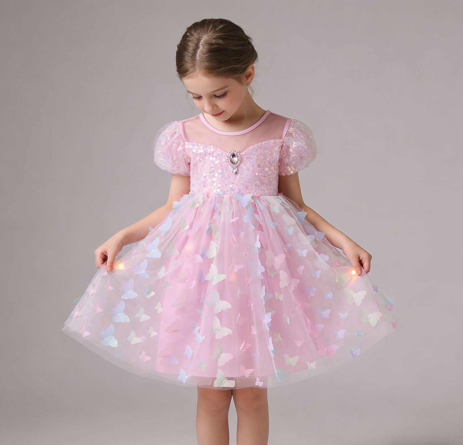 Princesa Animal Vestidos Traje Cosplay Roupa Filme Estilo bonito Tutus Led acende for Para Meninas Crianças Baile de Máscaras Diário Festa Comic Con de 2026 por $34.06 –P7