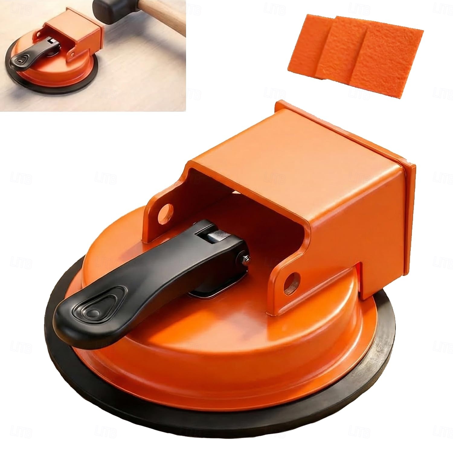 Juego de herramientas para reparar juntas en pisos de madera, incluye ventosa, martillo y almohadillas. Ventosa para juntas de pisos de madera, ventosa fuerte adecuada para almohadillas de baldosas, 2026 - $13.99 –P1