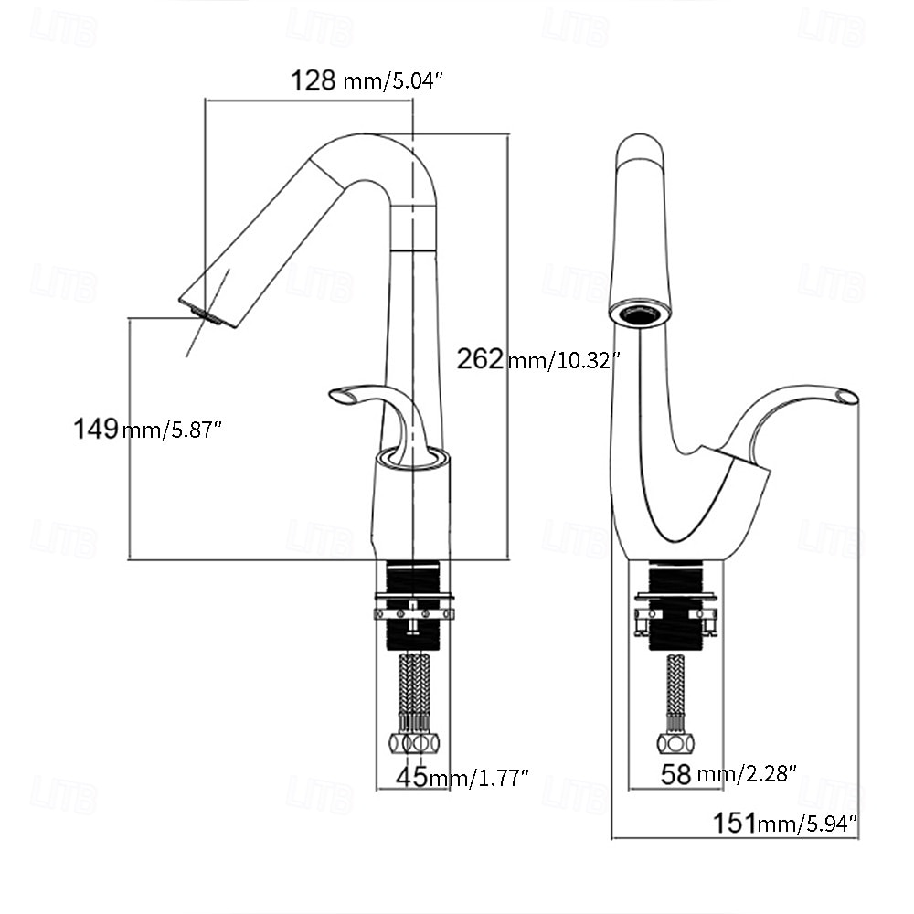 2026年 シンプルでエレガントな真鍮製洗面器用蛇口 – 温水・冷水対応、飛沫防止、回転式シンク蛇口。洗面器、カウンター下、洗面台キャビネットに使用可能。  コレクション – $239.39 –P9