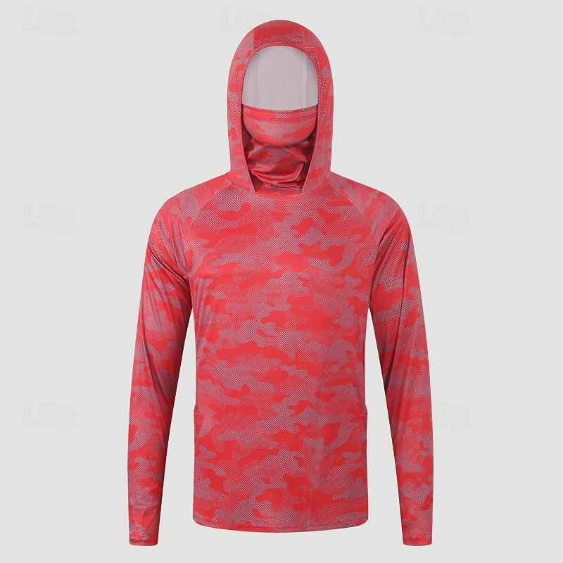 Homens Camisa de Trilha Camisa de pesca Camisa com proteção UV Manga Longa Com Capuz Blusas Ao ar livre Proteção Solar UV Respirável Verão Primavera Terileno Preto Branco Vermelho Pesca Alpinismo de 2026 por $31.99 –P2
