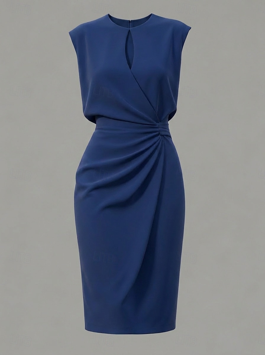 Damen Minikleid Etui-Kleid Modern Outdoor Ausgehen Wochenende Normale Passform Einfach Ärmellos Rundhalsausschnitt Schwarz Weiß Rote Grün Sommer 2026 - $27.99 –P5