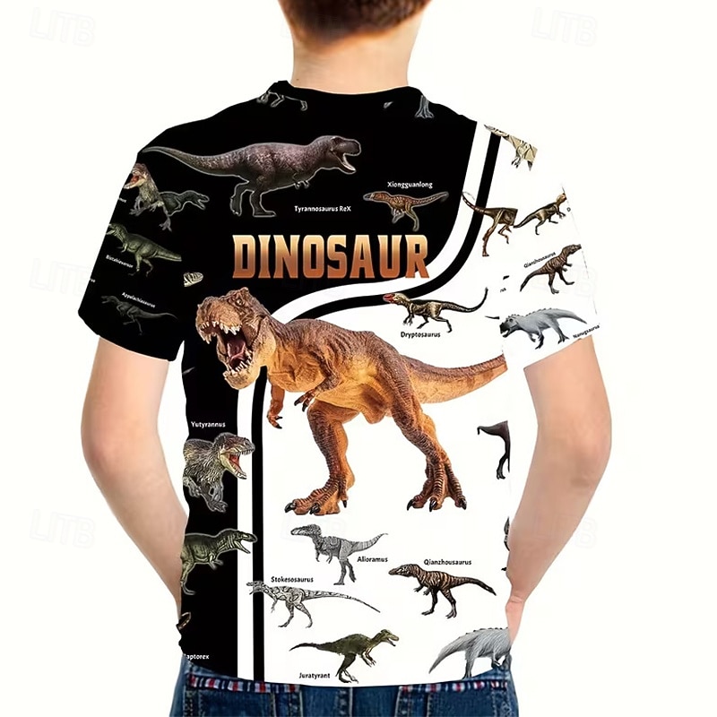 Băieți 3D Grafic Dinozaur Tricou Manșon scurt Tipărire 3D Vară Primăvară Sport Modă Șic Stradă Copii 5-12 ani Stil Nautic Casual Zilnic În aer liber Fit regulat 2026 - $13.49 –P2