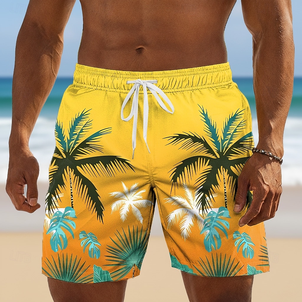 Homme Cocotier Dégradé de Couleur Plantes Tropicales Maillots de bain Maillots de bain shorts de bain Shorts de Surf Taille Moyenne Hawaïen Extérieur Vacances à la Plage Poches Latérales doublure en de 2026 ? $20.99 –P1