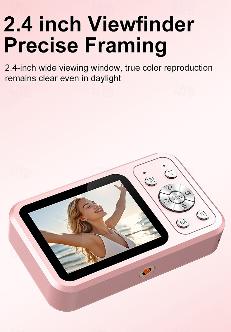 Câmera digital 4K para fotografia, 64MP, com foco automático, ideal para vlogs no YouTube, zoom de 16x, compacta, perfeita para estudantes, iniciantes e adolescentes. Câmera portátil do tipo "apontar de 2026 por $44.99 –P5