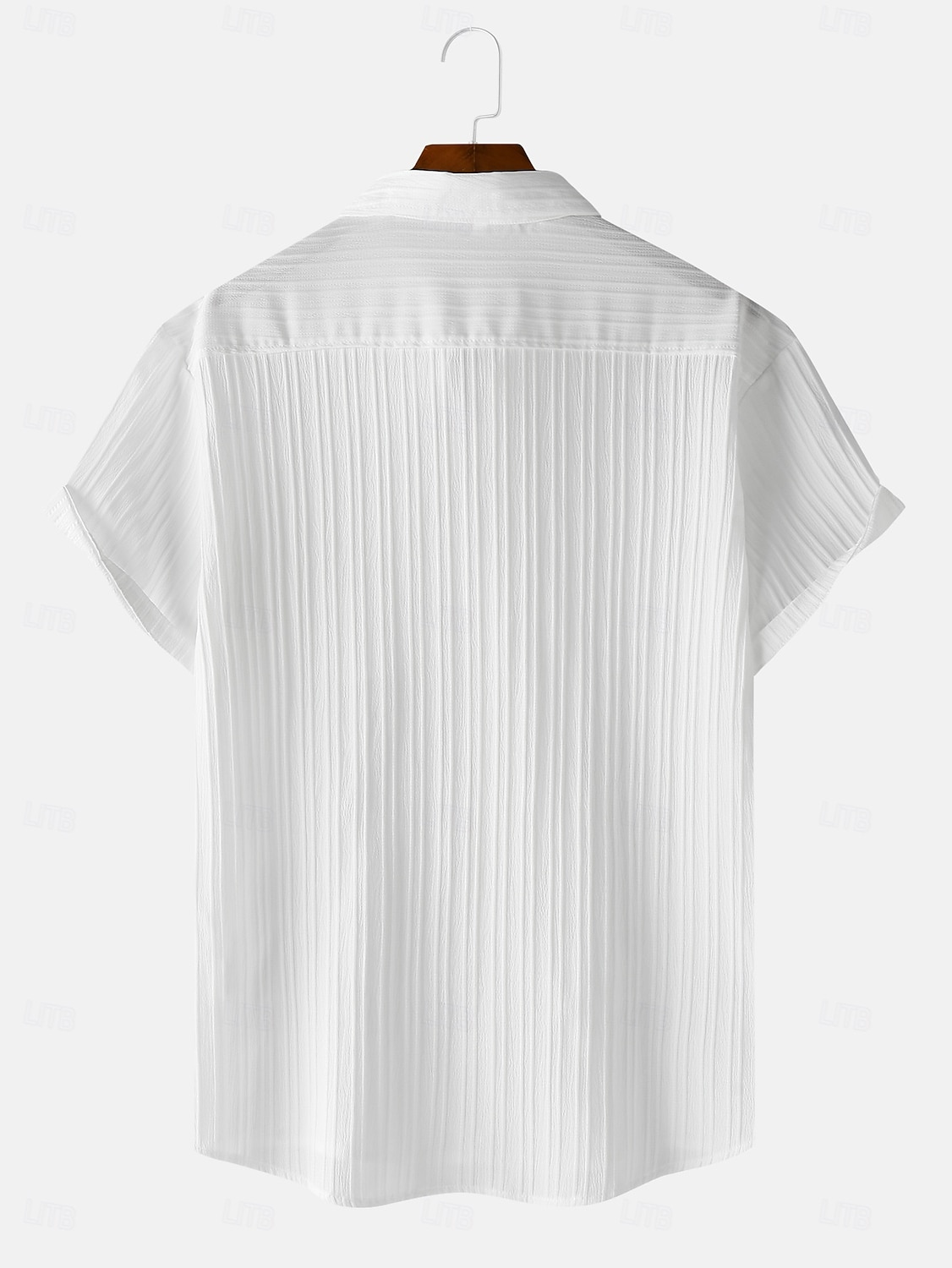 Men's Shirt Casual Shirt Beach Shirt Button Up Shirt Jacquard Shirt Black White Light Green Wine Blue Short Sleeve Solid Color Plain Lines / Waves Lapel Casual Streetwear Pocket Clothing Apparel 2026 - $20.99 –P4