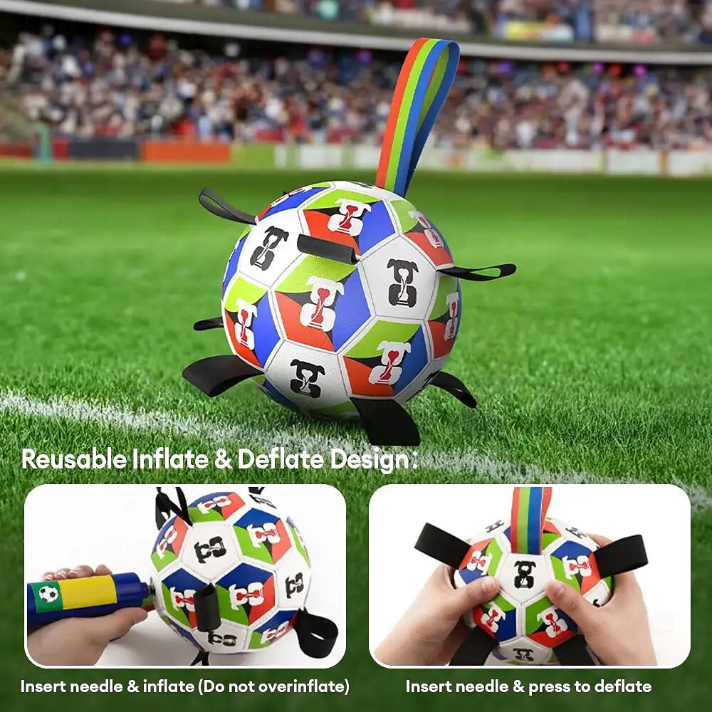 Hundfotboll med remmar interaktiv leksak 18 cm i diameter 2026 - $13.49 –P5