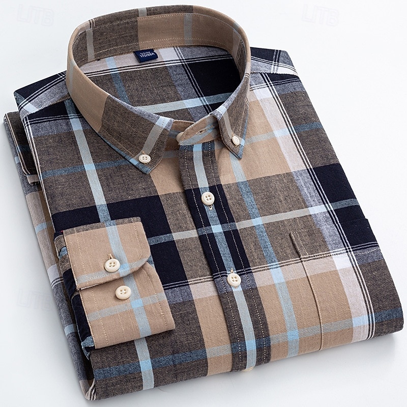 Per uomo Camicia Camicia di lino Camicia elegante Camicia button-down Blocco di colori Quotidiano Affari Blu Blu chiaro Bianco Rosso Manica Lunga Collo ripiegato Tutte le stagioni Abbigliamento del 2026 a $37.99 –P15