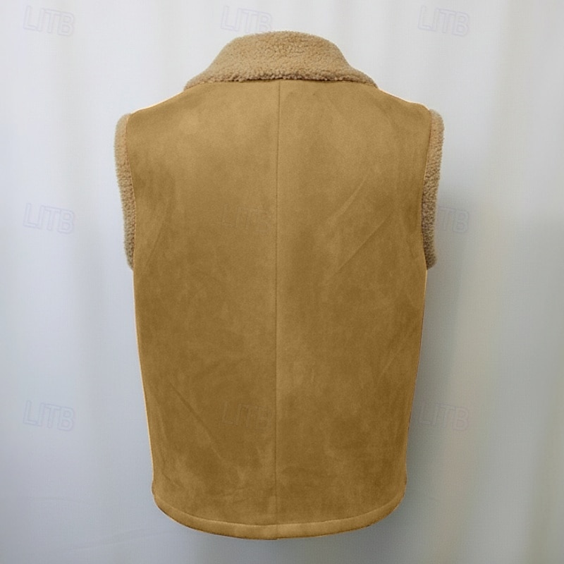 Ανδρικά Γιλέκο από ψεύτικο σουέτ Γιλέκο Fleece ΕΞΩΤΕΡΙΚΟΥ ΧΩΡΟΥ Causal Καθημερινά Μοντέρνα Ρετρό Φθινόπωρο Χειμώνας Τσέπη Πολυεστέρας Διατηρείτε Ζεστό Άνετο Συνδυασμός Χρωμάτων Φερμουάρ Πέτο Κανονικό 2026 - $60.99 –P4