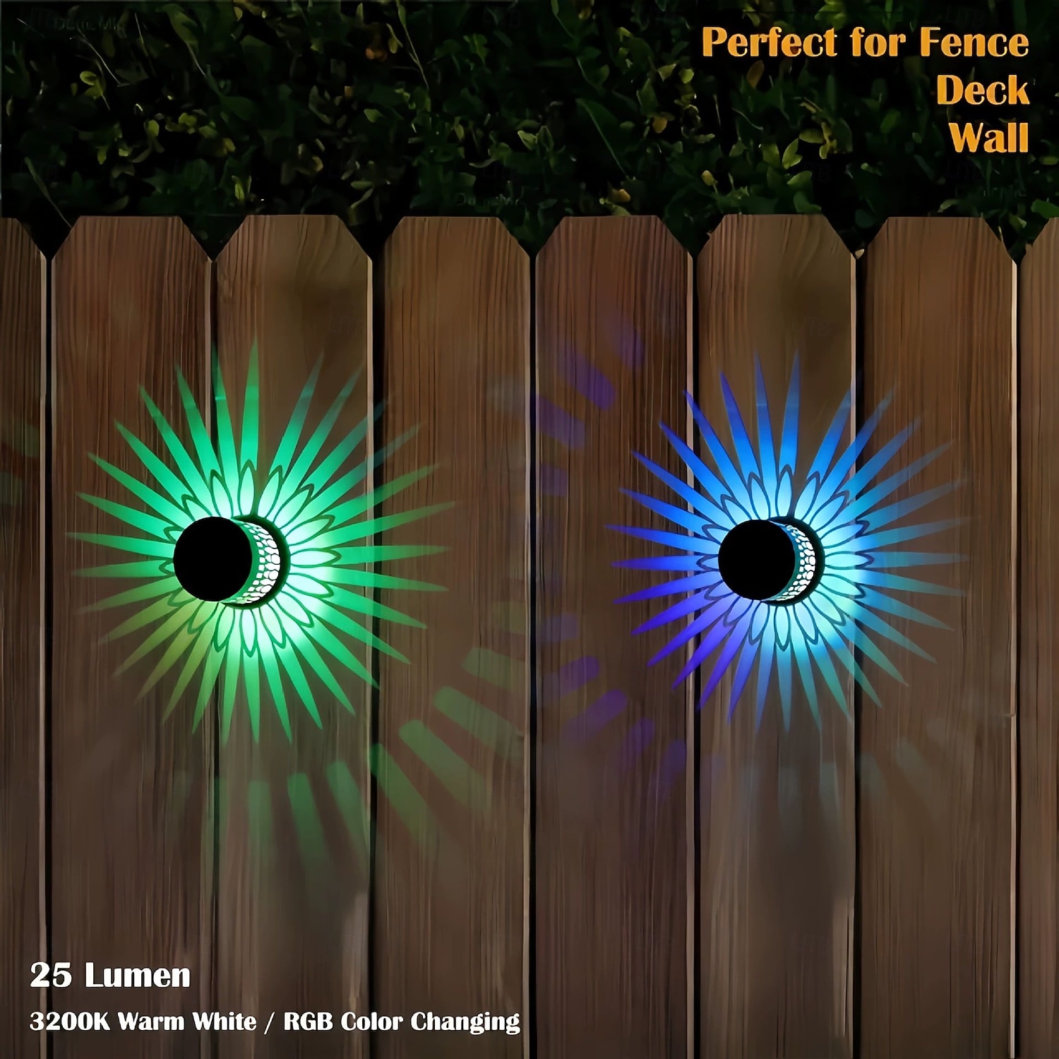 2/4 PCS Solar Ironwork Projection Wall Lamp Outdoor Garden Lamp Holiday Villa Garden Fence Gate Porch Step Lawn Landscape Decoration 2026 - $34.99 –P2