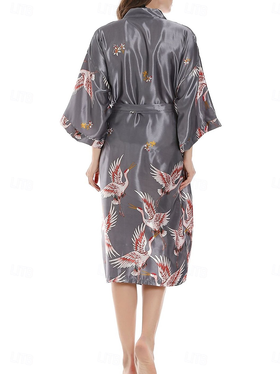 Damen Freizeitkleidung Robe Nachthemd Mode Lässig Grafik Satin-Seidenpyjamas Patchwork Kleid Urlaub Straße Date Halbarm V Ausschnitt Meerblau Schwarz Weiß Rote Grau Sommer Frühling Lässiger Schnitt 2026 - $21.99 –P5
