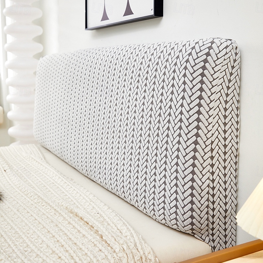 Capa de cabeceira espessa em jacquard com cobertura total e à prova de poeira. Protetor de cabeceira em jacquard espesso para cama. de 2026 por $25.99 –P6