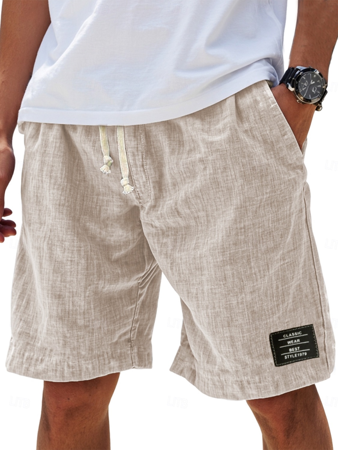 Bărbați Pantaloni Scurți Pantaloni scurți de vară Pantaloni scurți de plajă Pantaloni scurți casual Cordon Talie elastică Simplu Culoare solidă Confort Ușor Lungimea genunchiului Zilnic În aer liber 2026 - $22.99 –P8