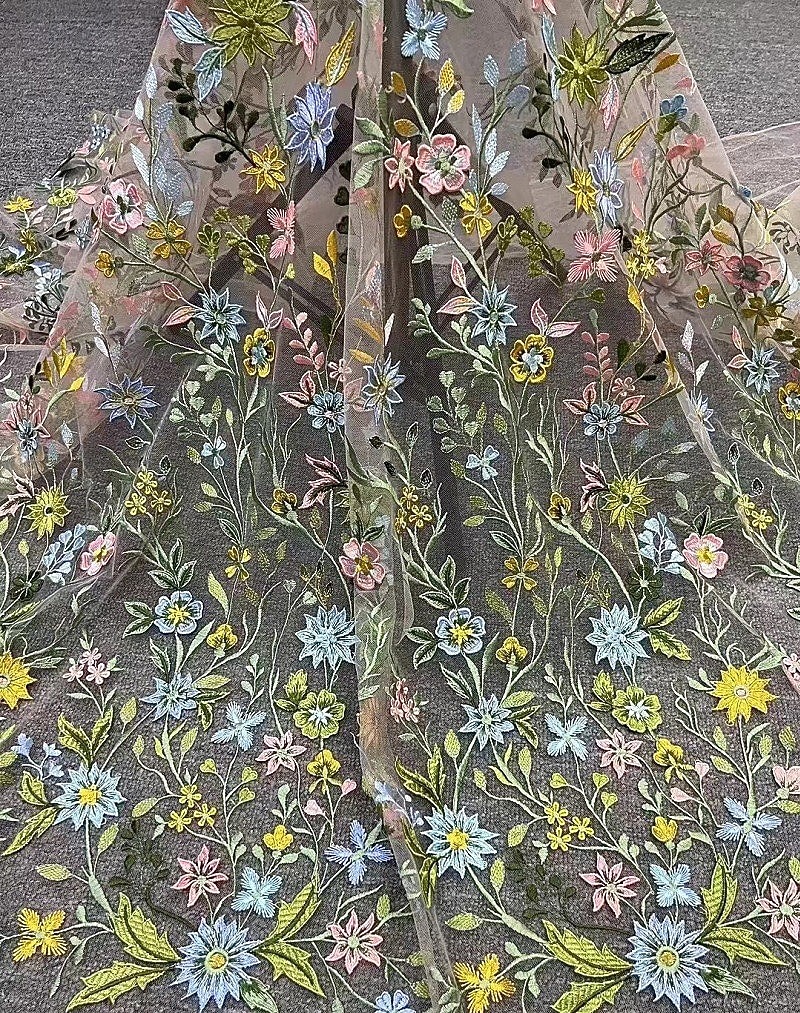 A-Line Floor Length Evening Gown Formal Dress Elegant Floral Sleeveless V Neck Garden Party Wedding Lace with Embroidered Flower Slit Embroidery 2026 - $194.99 –P4