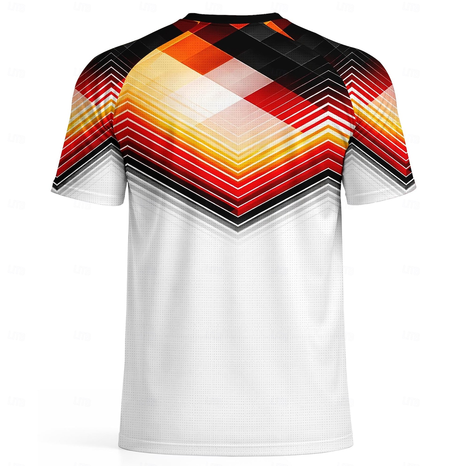 Camiseta de futebol masculina estilo alemão, com estampa geométrica, ideal para o verão, manga curta, proteção solar UPF 50, secagem rápida, tecido de malha respirável, modelo 2026, perfeita para de 2026 por $18.99 –P3