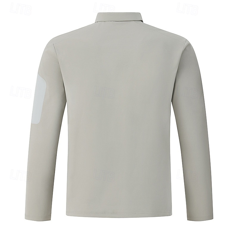 Men's Solid Colored Running T-Shirt Compression Shirt Casual Polo Shirts Running Shirt Summer Spring Quarter Zipper Long Sleeve Quick Dry Lightweight Moisture Wicking Gym Workout Active Training 2026 - $25.99 –P3