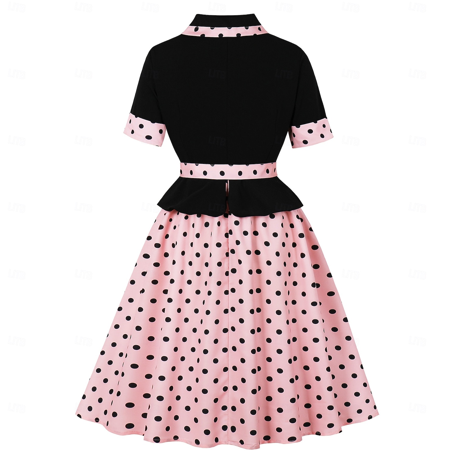 1950s Retro Vintage Rockabilly Midi Dress Swing Dress Flare Dress Short Sleeves With Belt Polka dots Fit & Flare Swing Turndown Fancy Dress Women's Casual Dailywear Tea Party Adults' Dress Spring 2026 - $50.99 –P9