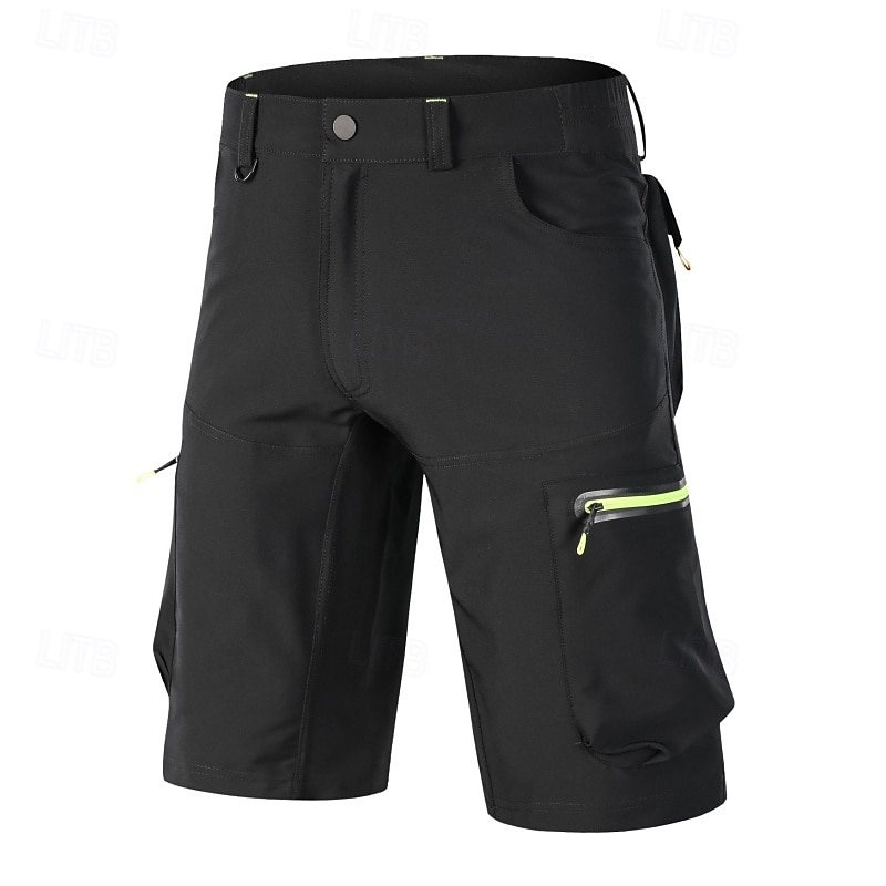 Herre Helfarge MTB-shorts Sykkelshorts Sykkel Shorts Løstsittende shorts Slimfit sport Hurtigtørkende Vanntett Glidelås Pustende Svart Militærgrønn Klær Sykkelklær 2026 - $35.99 –P3