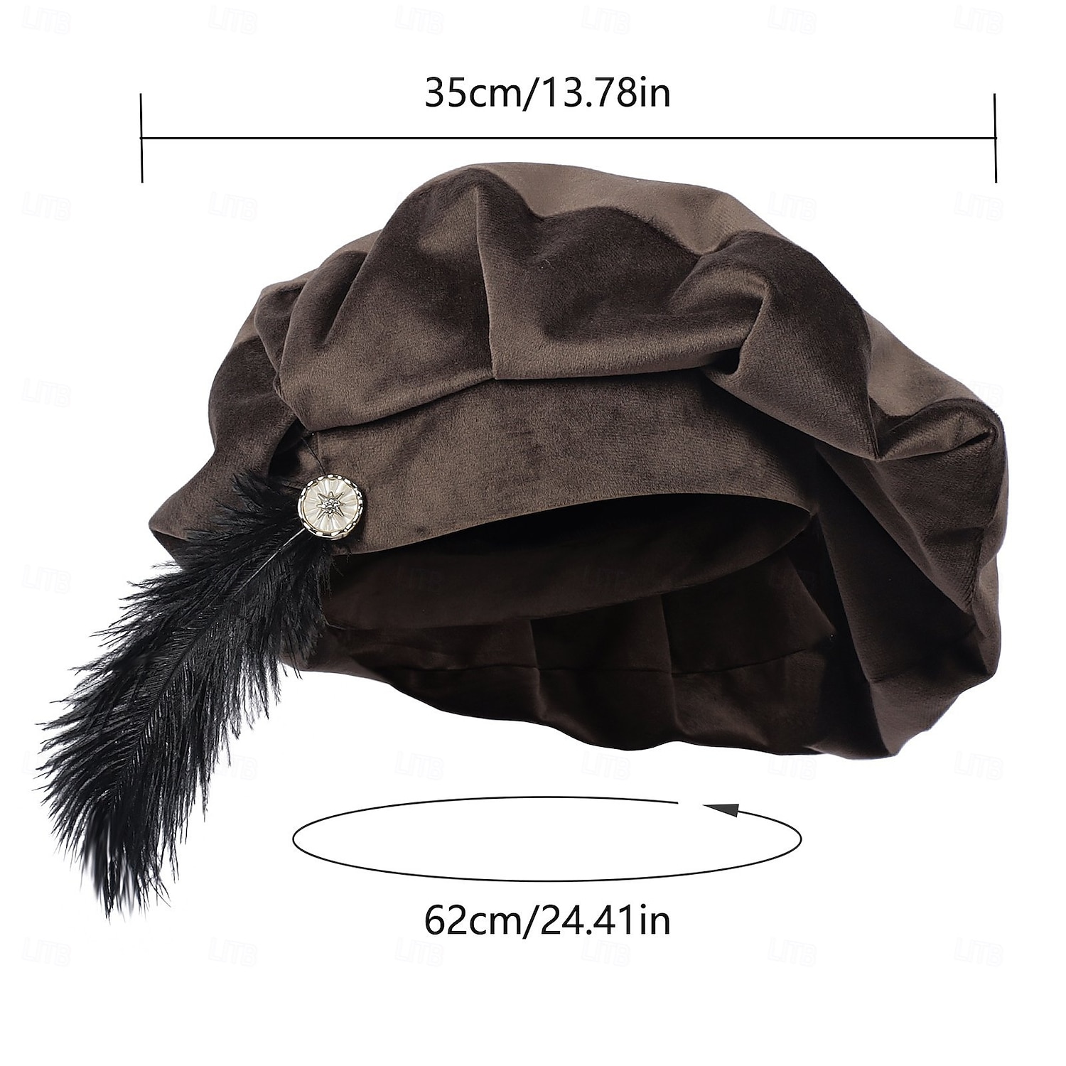 Medievale Rinascimento elisabettiano Cappello Principe Gentiluomo Ranger Piuma Tinta unica Costume Per uomo Halloween Carnevale Fiera Rinascimentale LARP Festa a tema retrò Adulti Cappello del 2026 a $26.99 –P2