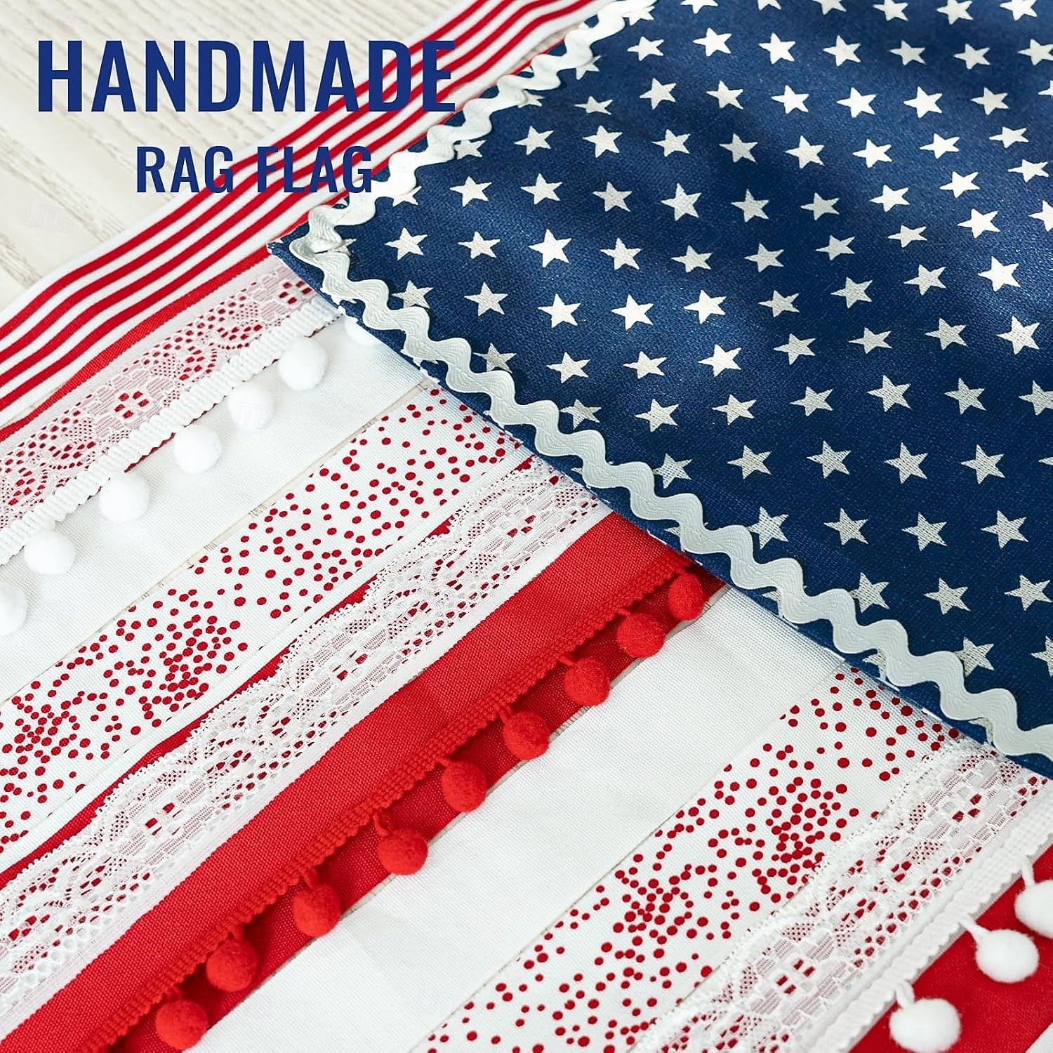 4th of July Decorations - Patriotic Memorial Day Decor - 4 x 2.3 Ft Rag American Flag Banner for Home Party Supplies - Fourth of July Deals Independence Day Accessories for Indoor Outdoor Decoration 2026 - $31.99 –P2