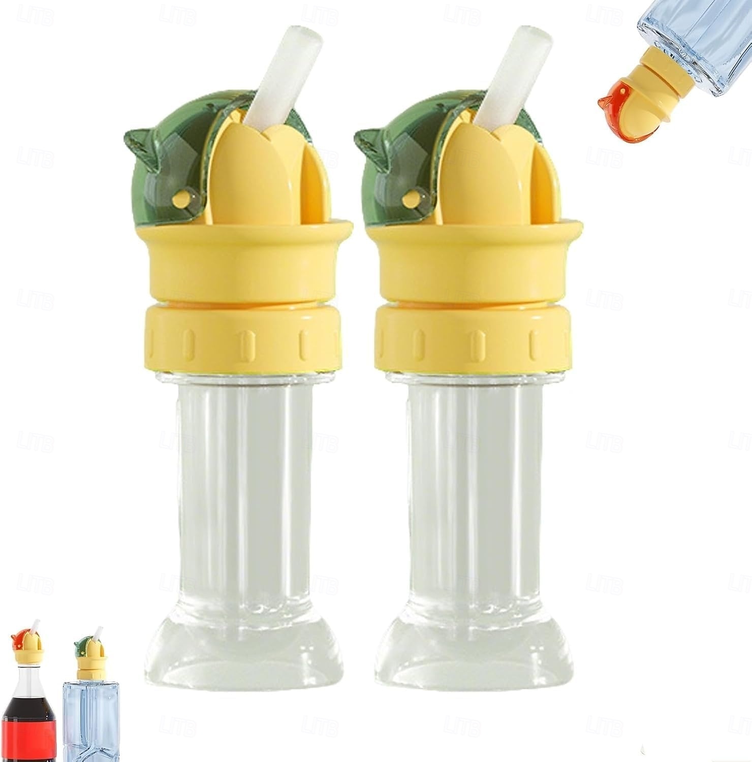 2 Stück Trinkflaschen-Aufsätze mit Strohhalm, Strohhalmkopf für Wasserflaschen, universell passend für Säfte &Wasserflaschen mit auslaufsicherem Klappdeckel für Kleinkinder & Kinder 2026 - $15.99 –P2