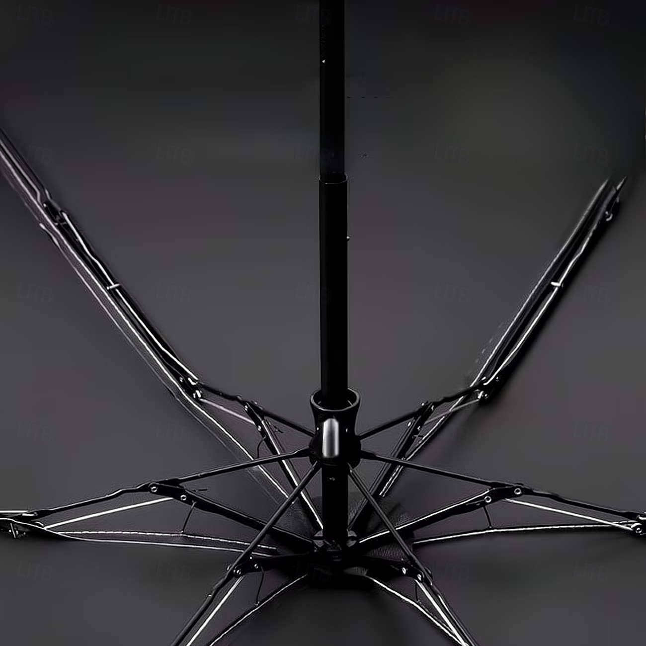 Sammenleggbar kapselparaply med seks ribber, svart, UV-bestandig, ultralett, egnet for både regn og solskinn, UPF50-tilbud, for daglig pendling, shopping, korte turer, reise, piknik 2026 - $15.49 –P9
