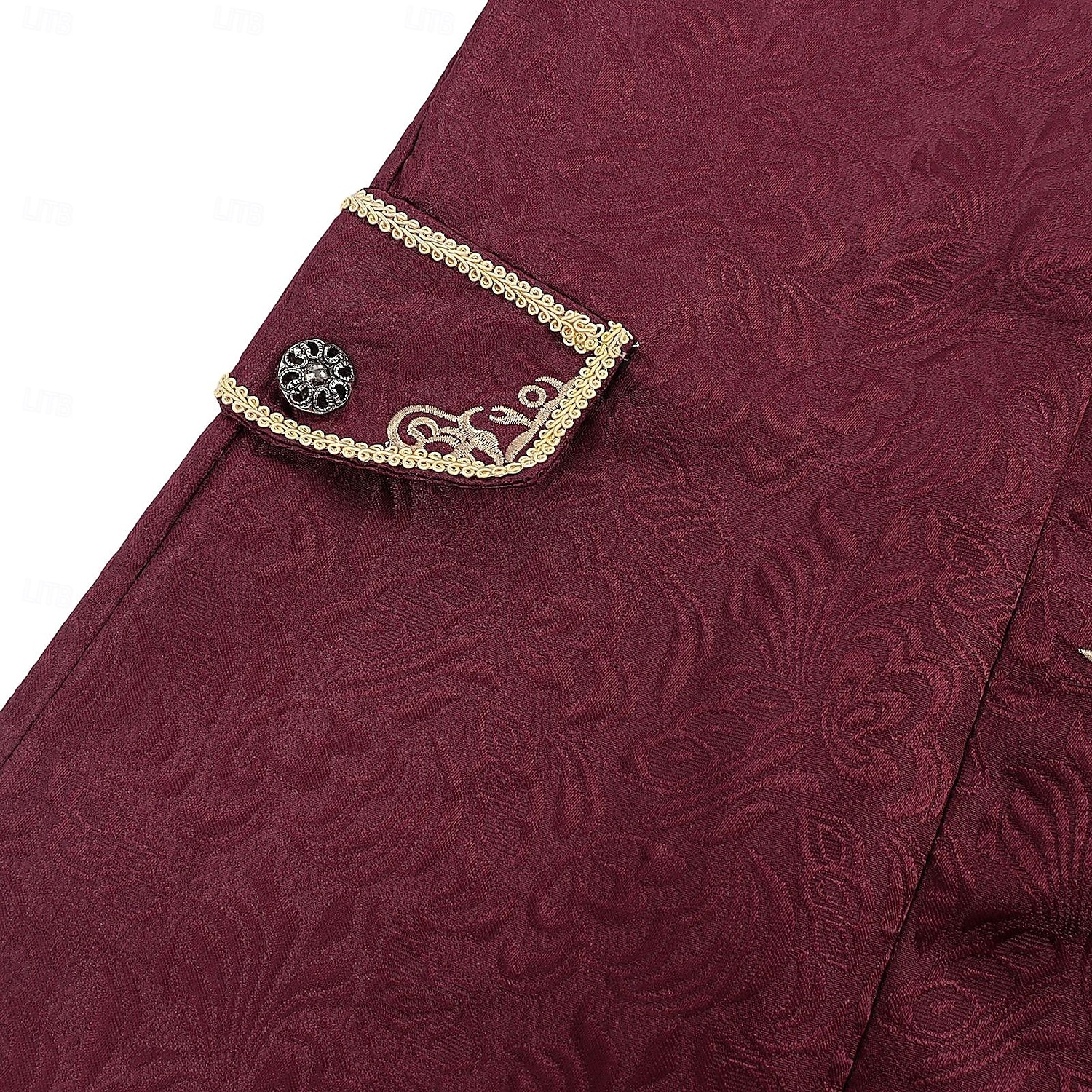 Medieval Renacimiento Abrigo Larga Príncipe Caballero Noble Bordado Disfraz Hombre Real Víspera de Todos los Santos Carnaval Feria del Renacimiento LARP Adulto Chaqueta Todas las Temporadas 2026 - $64.99 –P3