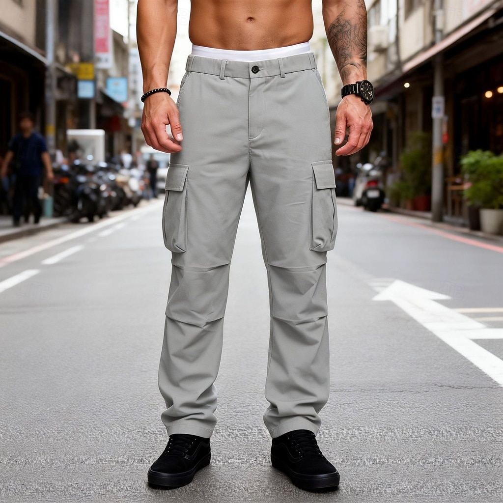 Homme Pantalons Cargo Pantalons Pantalon tactique Pantalons de Travail Pantalon de randonnée Taille Élastique Multi-poches Poche à Rabat Uni Confort Portable Occasionnel Quotidien Extérieur Vacances de 2026 ? $29.99 –P17