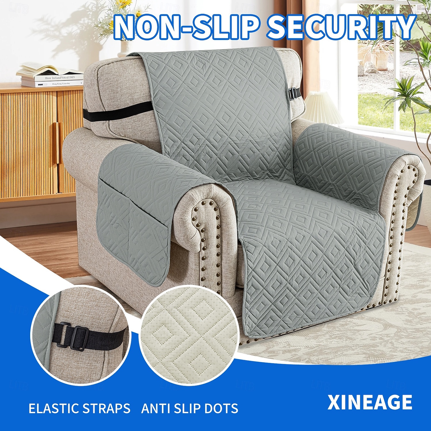 Водонепроницаемый нескользящий чехол для дивана для домашних животных, однотонный, защищает диван от мочи, моющийся чехол для мебели для собак и кошек. 2026 - $30.99 –P9