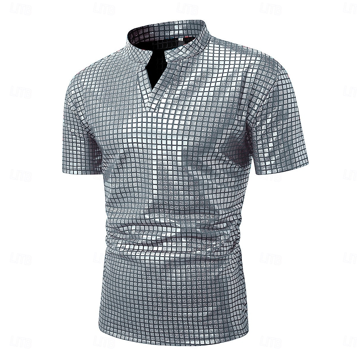 Retro / vintage Discotecă Anii 1980 Tricou Tricou POLO Mâneci scurte Disc Metalic strălucitor Metalic cadrilat Costume de fancy Bărbați Carnaval Petrecere Măr Adulți Cămașă Primavara vara 2026 - $31.99 –P7