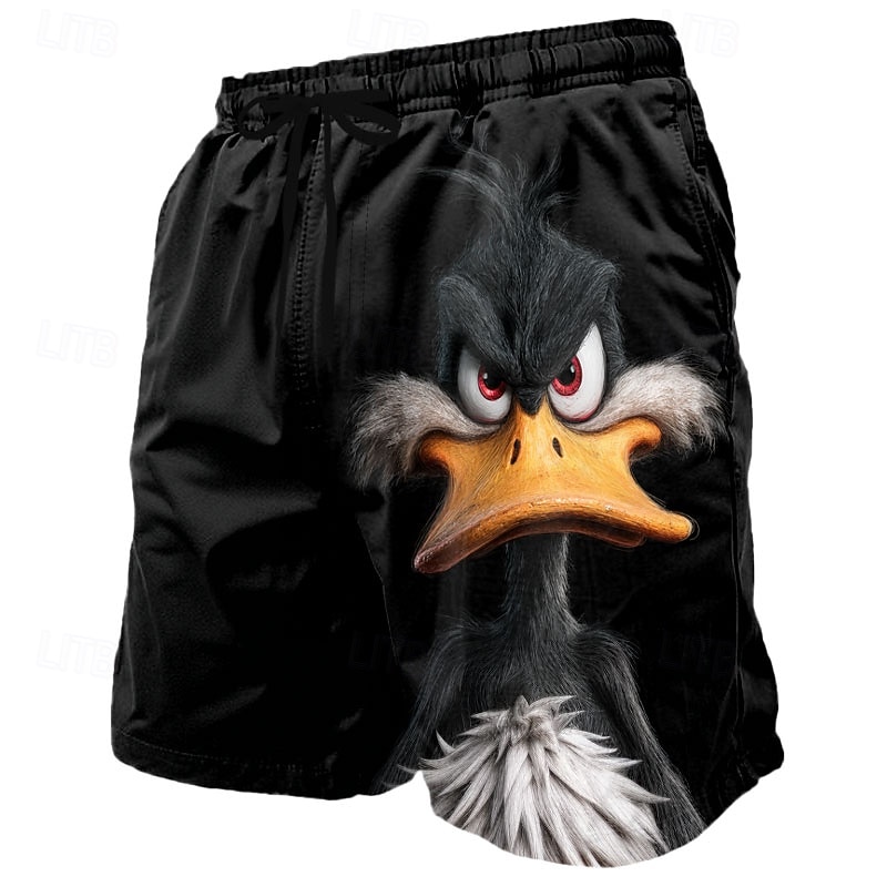 Hombre Gracioso Pato animales de dibujos animados Boxers de Natación Trajes de baño, bañadores cortos Pantalones de Surf Media cintura Hawaiano vacaciones en la playa Bolsillos laterales Forro de 2026 - $20.99 –P3