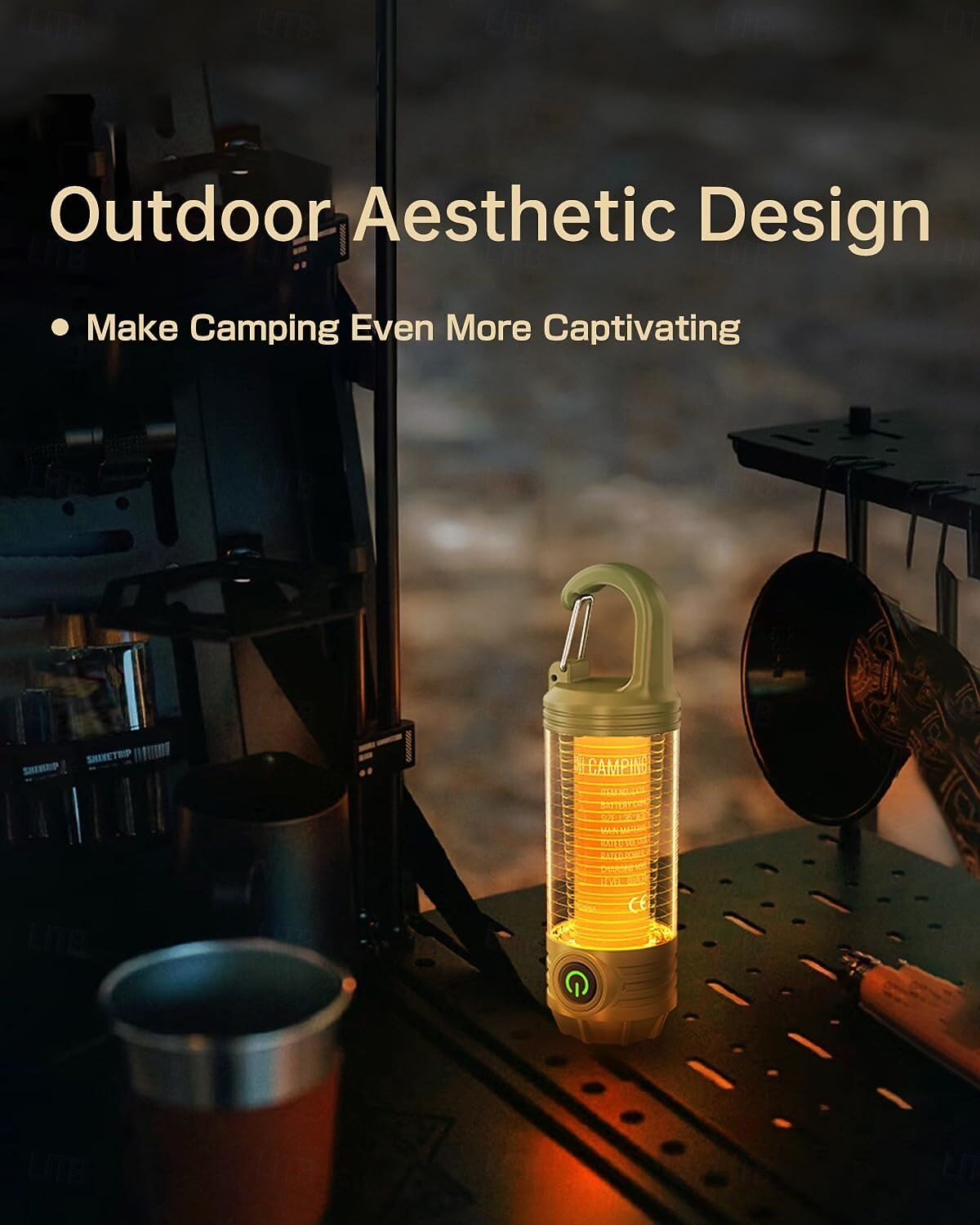 Lanterna de acampamento LED recarregável, lanterna LED 3 em 1 com 1000 lúmens, à prova d'água. &portátil, sos &3 modos de iluminação para emergências, atividades ao ar livre e caminhadas. de 2026 por $17.99 –P3