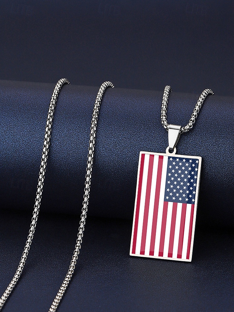 Collana da uomo con ciondolo a forma di bandiera in acciaio inossidabile, collana con catena a bandiera di diversi paesi per le partite di calcio, per sostenere i tifosi, per fare il tifo allo stadio, per l'abbigliamento sportivo casual e per tutti i gior del 2026 a $9.99 –P7