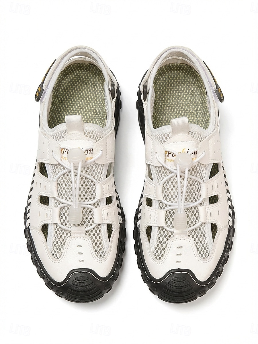 Weiße Herren-Fischersandalen, leichte und bequeme Schnürschuhe für Freizeit, Urlaub, Sommeraktivitäten und den lässigen Alltag. 2026 - $54.99 –P3