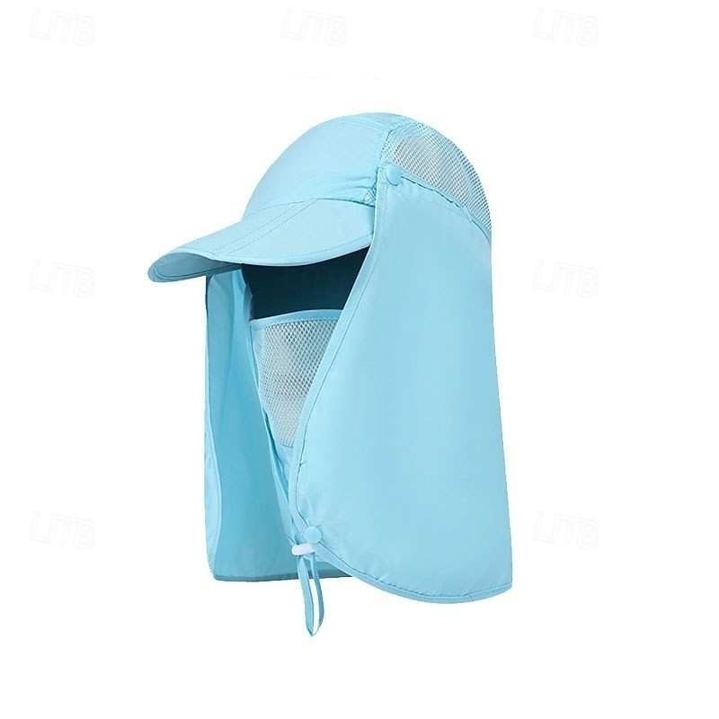 Heren outdoor zonnehoed met nekflap, zomerse UV-beschermende visserspet, ademend lichtgewicht gezichtsscherm voor wandelen, kamperen en vissen &buitenactiviteiten 2026 - $18.99 –P12